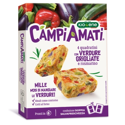 Quadratino con verdure grigliate e rosmarino